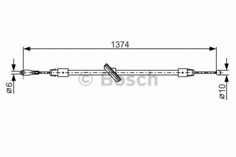 Image of Bosch 1 987 482 312 Brake Cable 1374mm Cable,parking brake (124)
