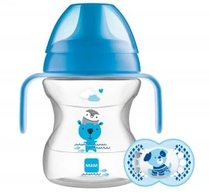 image of Mam Learn To Drink Cup With Handles + 6m Soother 190ml