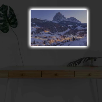 Image of 4570KARDACT - 035 Multicolor Decorative LED Lighted Canvas Painting