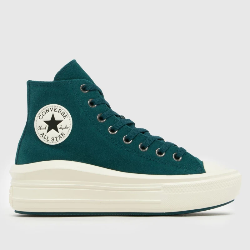 Image of Converse All Star Move Trainers in Dark Green Dark Green UK 3 (EU 35)