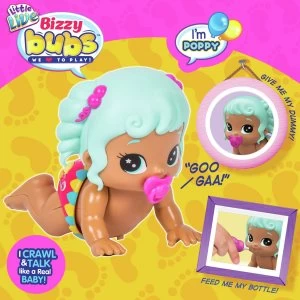 Image of Little Live Bizzy Bubs S1 Crawling Baby Poppy