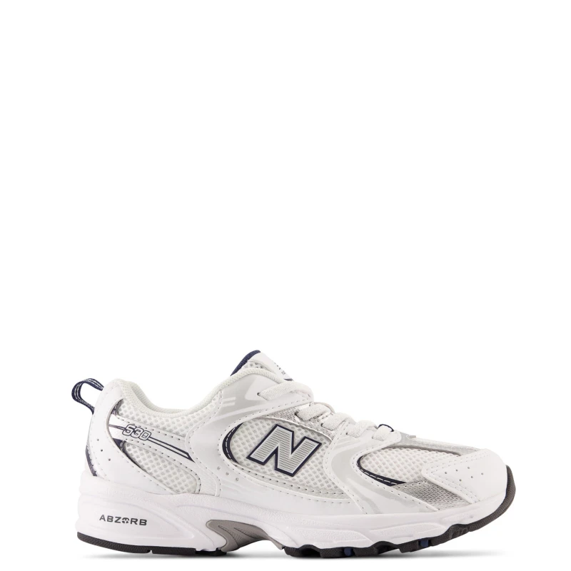 Image of New Balance Childrens 530 Trainers White/Navy male C13 (32)