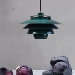 Image of Dyberg Larsen Ejka Dome Pendant Ceiling Light Dark Green