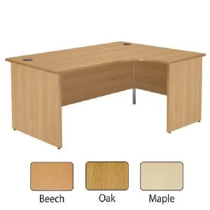 Image of Jemini Beech Right Hand Panel End Radial Desk 1600mm KF838066
