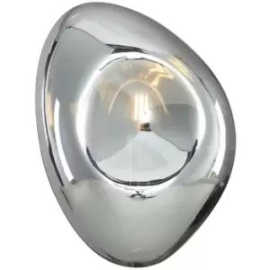 image of Maytoni Mabell Modern Wall Lamp Chrome, Glass Shade