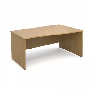 image of Maestro 25 PL Right Hand Wave Desk 1600mm - OAK Panel Leg Design