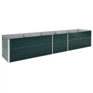 image of Vidaxl Garden Raised Bed Galvanised Steel 400x80x45cm Green