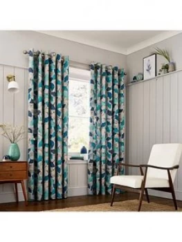 Image of Clarissa Hulse Ginkgo Lined Curtains 90X90