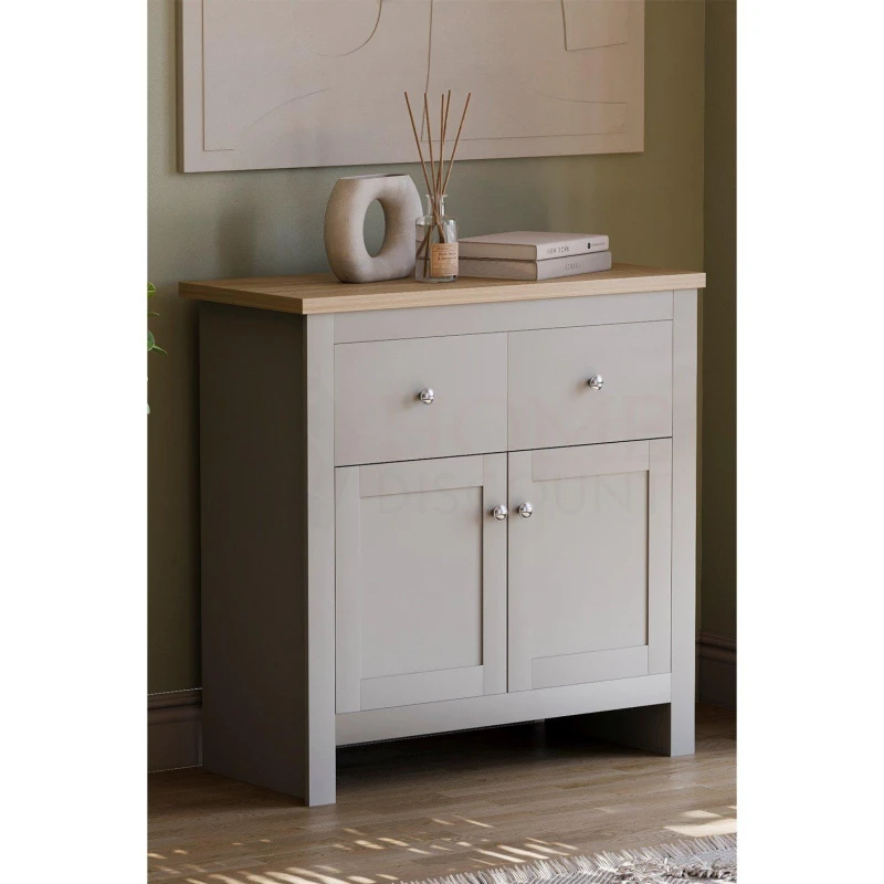 Image of Lassic Vida Designs Arlington 2 Drawer 2 Door Sideboard Grey unisex One Size
