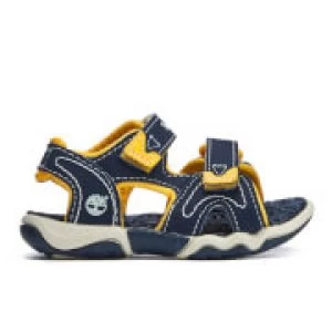 Image of Timberland Toddlers Adventure Seeker 2 Strap Sandals - Navy With Yellow - UK 6 Toddlers - Blue