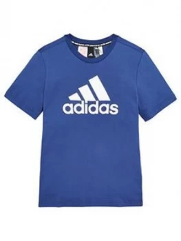 Image of Boys, adidas Youth Badge Of Sport T-Shirt - Indigo, Size 5-6 Years