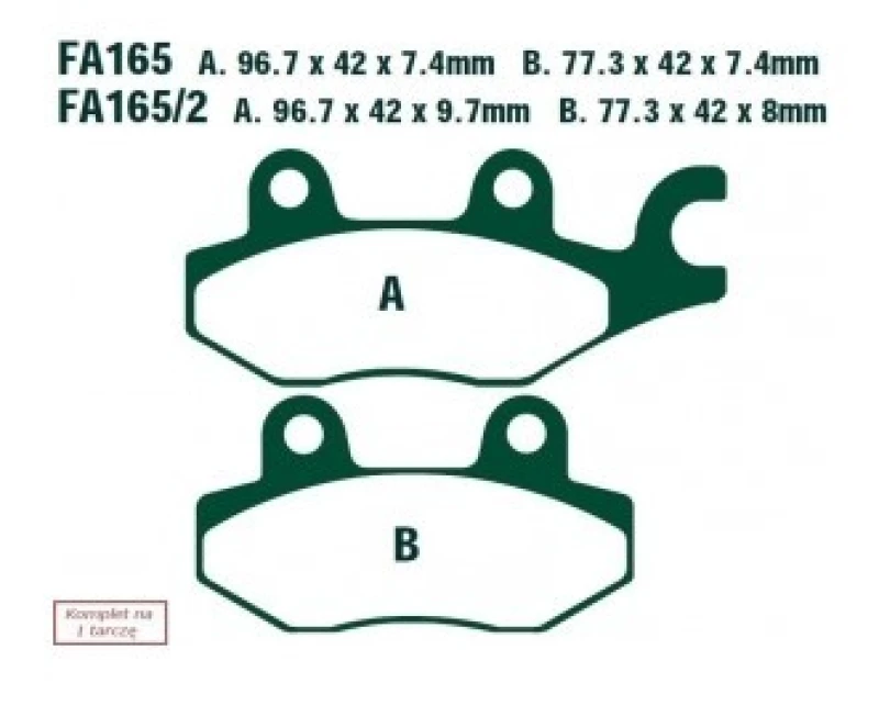 Image of EBC Brakes FA165TT Brake pad set Brake Pad Set,disc brake (402)
