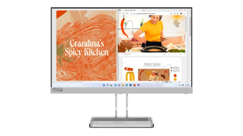 Image of Lenovo L22i-40 21.5 IPS Full HD Monitor 67AEKACBUK Silver
