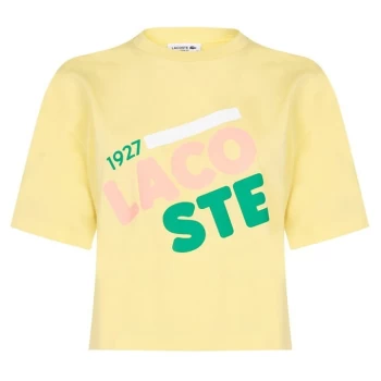 Lacoste Summer Crop T Shirt - Yellow