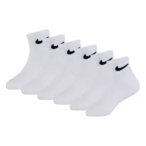 image of Nike 6 Pack Ankle Socks Childrens - White