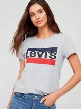 Levis Sportswear Logo Perfect Tee - Grey, Size Xxs, Women