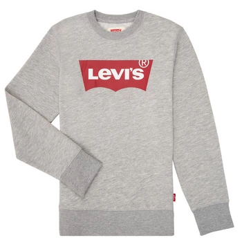 image of Levis BATWING CREWNECK boys's Childrens sweatshirt in Grey - Sizes 10 years,12 years,14 years,16 years