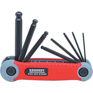 Image of 1.5-8MM Pro-torq Hex Ball Wrench Set On Clip (8)