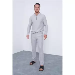 image of I Saw It First Grey Ribbed Pleated Joggers - Grey