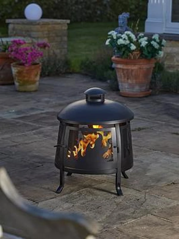 Image of Smart Garden Outdoor Heating FlameFiesta Firepit, Black 3501017