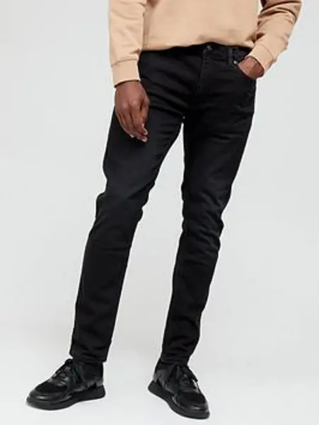 image of HUGO 734 Extra Slim Fit Jeans - Black Size 32, Length Regular, Men