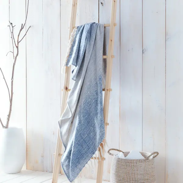 Image of Drift Home Bretton Throw 130 x 180cm Blue