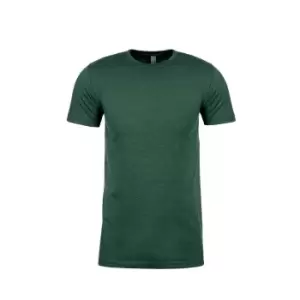 Image of Next Level Adults Unisex Suede Feel Crew Neck T-Shirt (L) (Heather Forest Green)