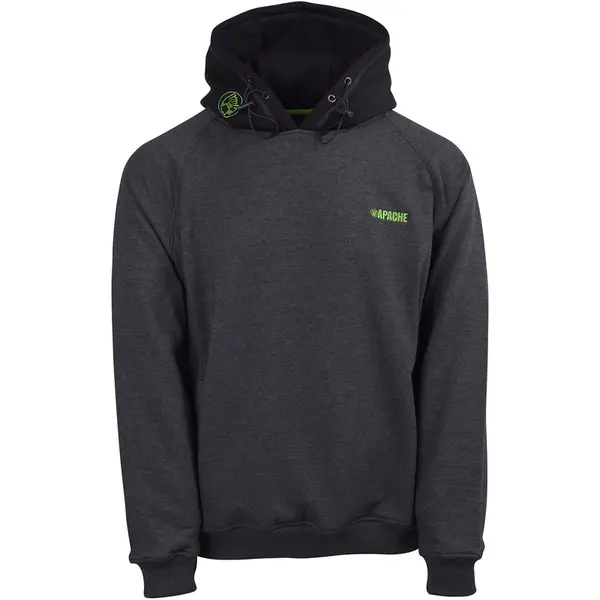 Apache Mens Kingston Hooded Sweatshirt X in Grey/Black, Size Medium Polyester/Cotton