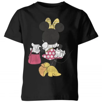 image of Disney Minnie Mouse Back Pose Kids T-Shirt - Black - 3-4 Years