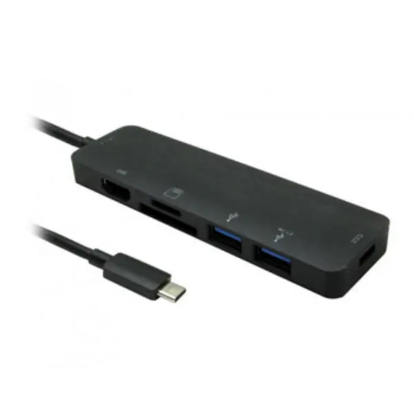 image of Cables Direct Cables Direct NLUSB3C-6PHUB laptop dock/port replicator USB 3.2 Gen 1 (3.1 Gen 1) Type-C Black NLUSB3C-6PHUB