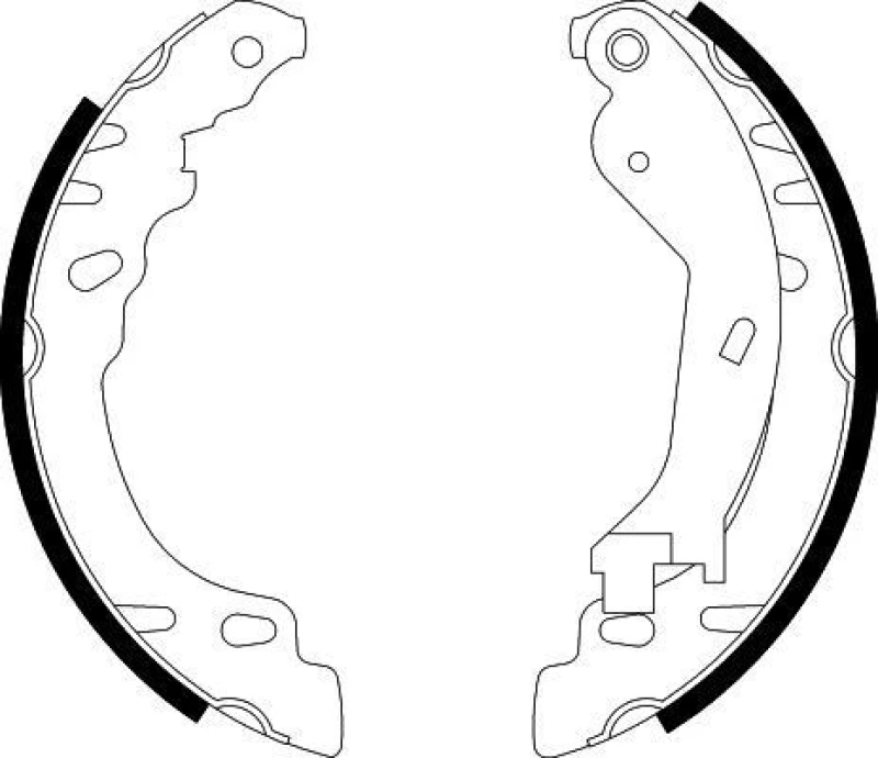 Image of HELLA Brake Shoe Set HELLA 8DB 355 002-901