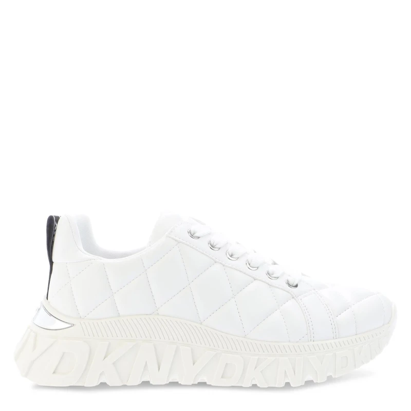 Image of DKNY Lathen Lace Up Trainers White female UK 5