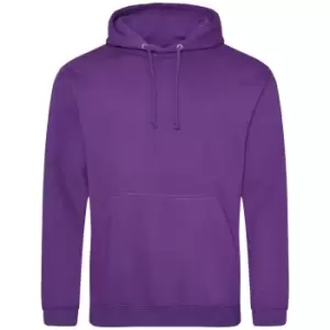 Image of Awdis Unisex Adult College Hoodie (5XL) (Purple)