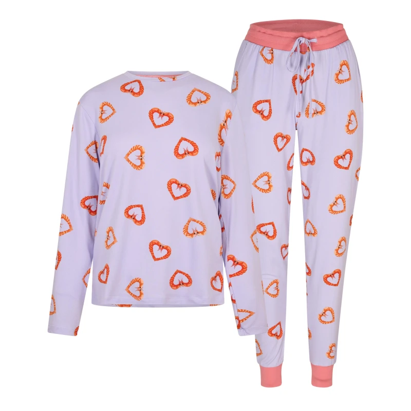 Image of Chelsea Peers Chelsea Peers Classic Long Sleeve Set Lilac - Chelsea Peers - Size: 14 Lilac Female 14 NH53703