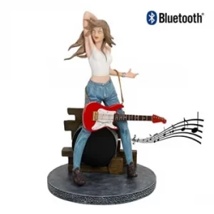 image of Musicology Bluetooth Speaker Lady Playing Guitar 27.5cm