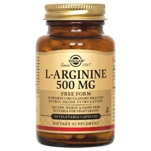 Image of Solgar L Arginine 500 mg Vegetable Capsules 50 Capsules
