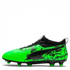 image of Puma One 19.3 FG Football Boots - Green/Charcoal