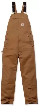 Image of Carhartt Bib Overall, brown, Size 40, brown, Size 40