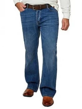 Image of Joe Browns Brilliant Bootcut Jeans, Mid Wash, Size 30, Inside Leg Regular, Men