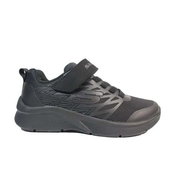 Image of Skechers Boys Microspec Texlor Lightweight Trainers UK Size 1.5 (EU 34) Black SKE1954-BBK-1.5