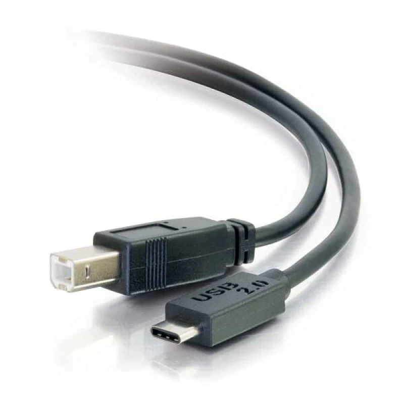 Image of C2G 2m USB 2.0 USB C to USB B Cable M/M - Black 88859
