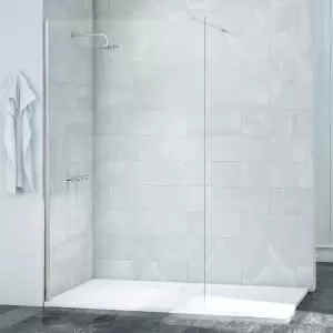 image of Nexa By Merlyn 8mm Chrome Frameless Wet Room Shower Screen Only - 2015 x 1000mm