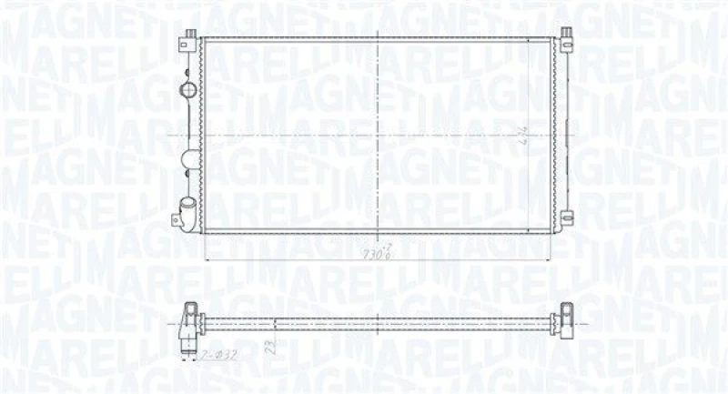 Image of MAGNETI MARELLI Engine radiator MAGNETI MARELLI 350213209500