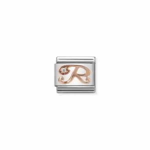Image of Nomination 430310/18 Composable Classic LETTERS Steel Zircon Jewellery