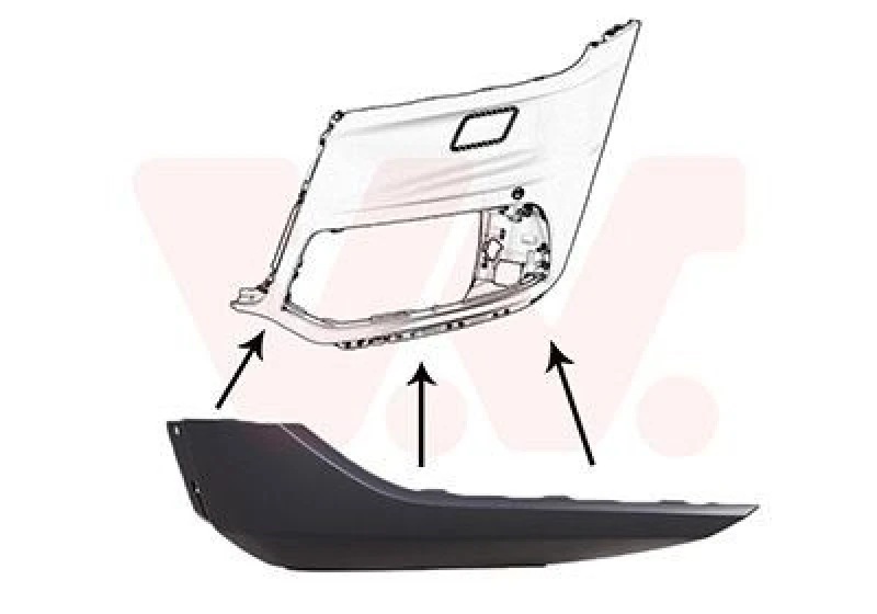 Image of VAN WEZEL Front splitter VAN WEZEL 0402501