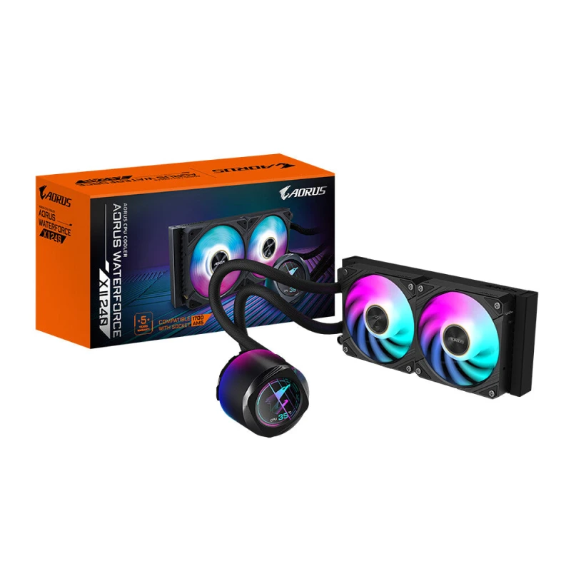 Image of Gigabyte AORUS WATERFORCE X II 240 ARGB Liquid AIO Performance CPU Cooler - 240mm