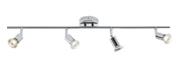 image of KnightsBridge 230V GU10 Quad Bar Spotlight - Chrome