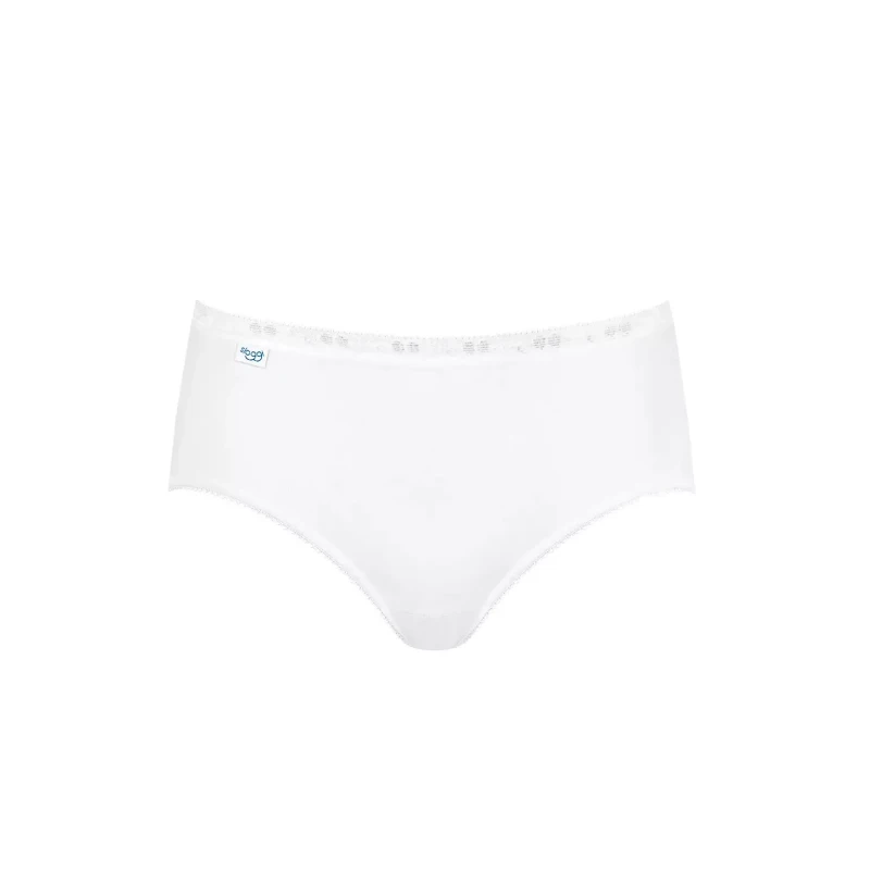 Image of Sloggi Pack of 3 Basic Midi Knickers White Women 10;12;14;16;18;20;22
