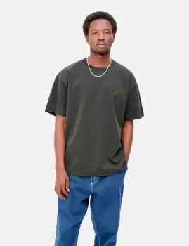 Image of Carhartt Wip Vista T-Shirt, Boxwood-Garment Dyed, Male, T-Shirts, I030780.0WHGD