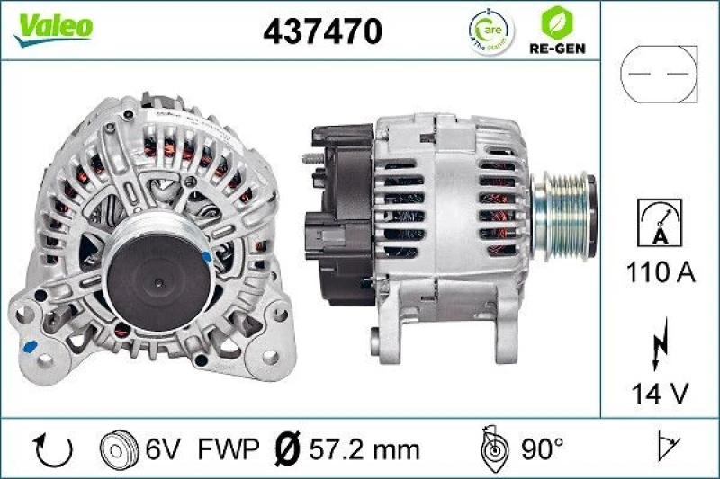 Image of Alternator VALEO 437470